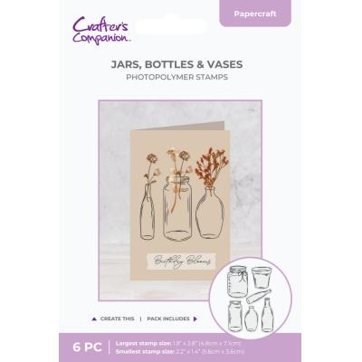 Crafter's Companion Flower Press Stempel - Jars, Bottles & Vases