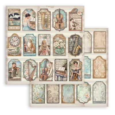 Stamperia Symphony Designpapier - Tags