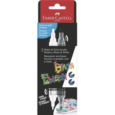 Faber Castell Acrylmarker Black Edition Shake & Paint - Black & White