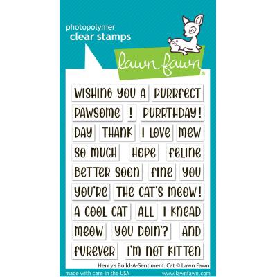 Lawn Fawn Stempel - Henry's Build-A-Sentiment: Cat
