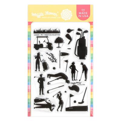 Waffle Flower Postage Collage Stempel - Golf Silhouettes