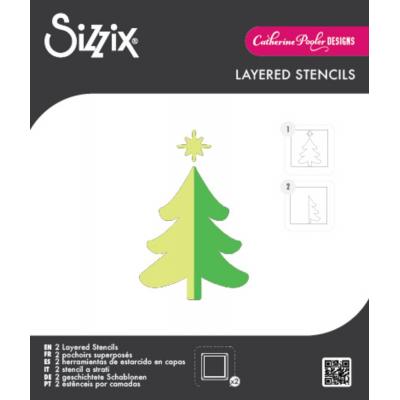 Sizzix Mini Layered Stencils Print & Pattern - Star On Top