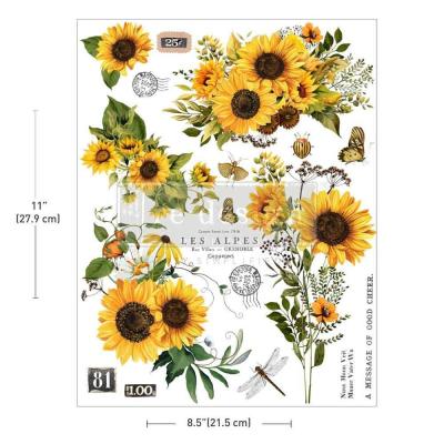 Prima Marketing Re-Design H2O Transfers - Rustic Amber Petals