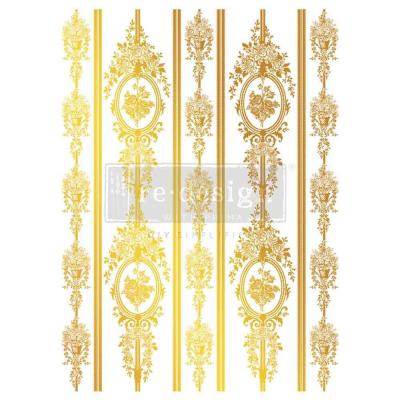 Prima Marketing Re-Design Decor Transfers - Chateau Filigree Gold Foil