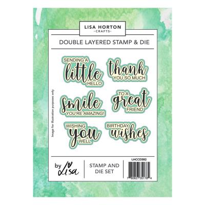 Lisa Horton Crafts Stamp & Dies - Double Layered Sentiments