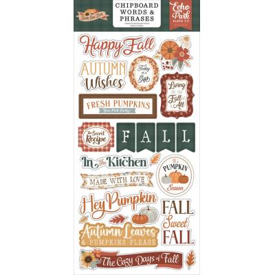 Echo Park Feels Like Fall - Chipboard Word & Phrases