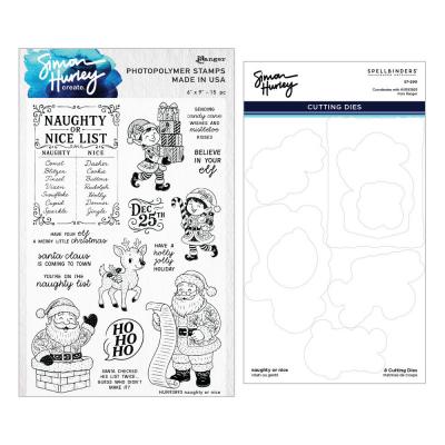 Spellbinders Simon Hurley Naughty or Nice Stamp & Die Bundle