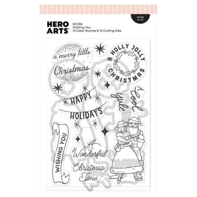 Hero Arts Vintage Vinyl Stamp & Cut - Wishing You