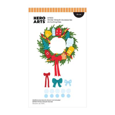Hero Arts Home For The Holidays Dies - Winter Wreath Accessories