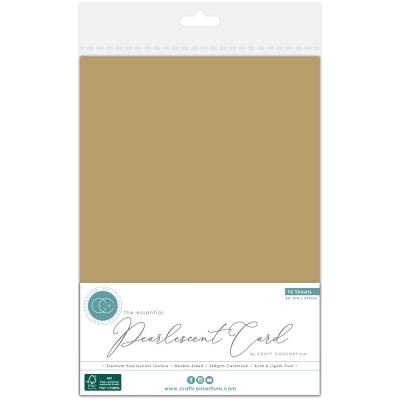 Craft Consortium The Essentials Pearlescent Card - Gold