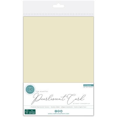 Craft Consortium The Essentials Pearlescent Card - Ivory