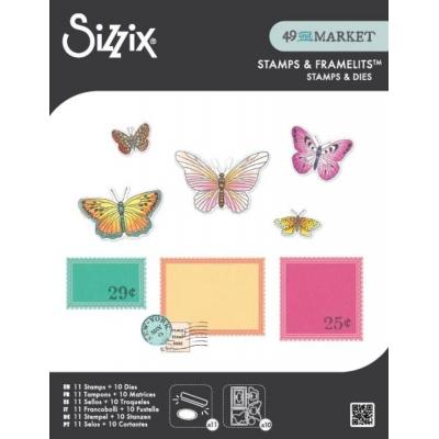 Sizzix by 49 and Market Stempel + Framelits - Postage Wings