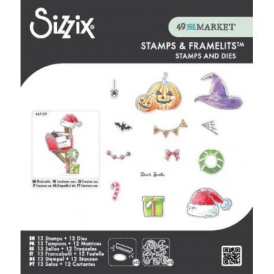 Sizzix by 49 and Market Stempel + Framelits - Holiday Drop