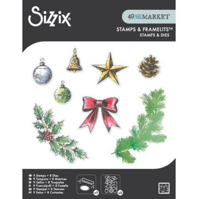 Sizzix by 49 and Market Stempel + Framelits - Build a Wreath