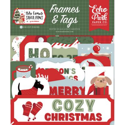 Echo Park Here Comes Santa Paws - Frames & Tags
