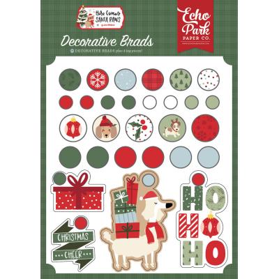 Echo Park Here Comes Santa Paws - Decorative Brads