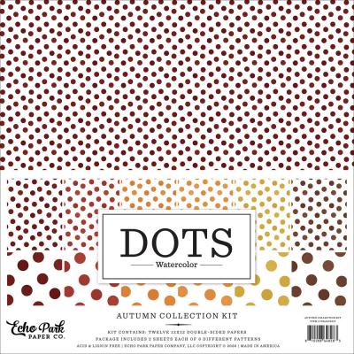 Echo Park Collection Kit - Watercolor Polka Dots Autumn