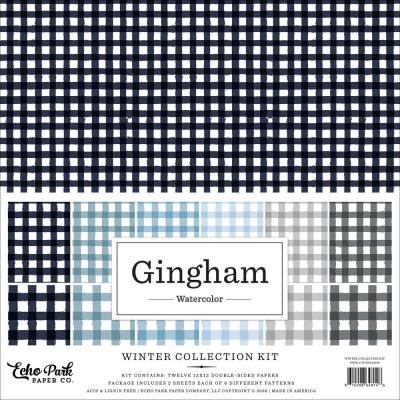Echo Park Collection Kit - Watercolor Gingham Winter