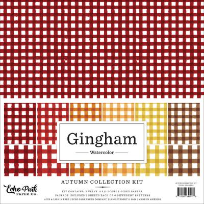 Echo Park Collection Kit - Watercolor Gingham Autumn