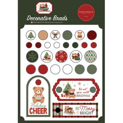 Carta Bella Have A Beary Christmas - Decorative Brads