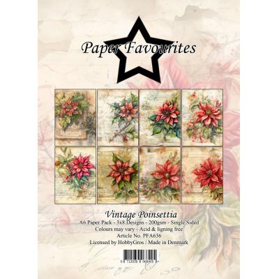 Paper Favourites Paper Pack - Vintage Poinsettia