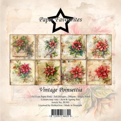 Paper Favourites Paper Pack - Vintage Poinsettia