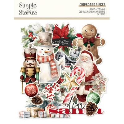Simple Stories Simple Vintage Old-Fashioned Christmas - Chipboard Pieces