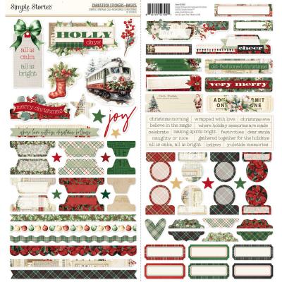 Simple Stories Simple Vintage Old-Fashioned Christmas - Cardstock Stickers Basics