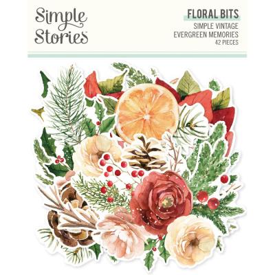Simple Stories Simple Vintage Evergreen Memories - Floral Bits & Pieces