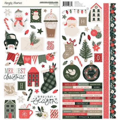Simple Stories Mistletoe & Holly - Cardstock Stickers Icons