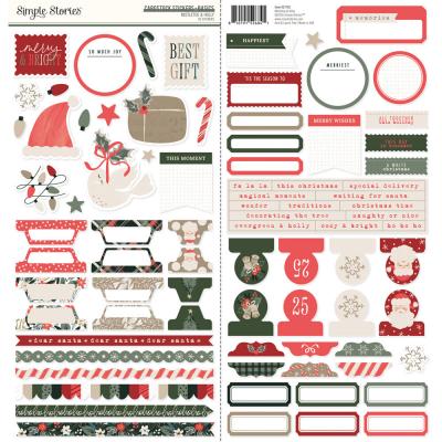 Simple Stories Mistletoe & Holly - Cardstock Stickers Basics