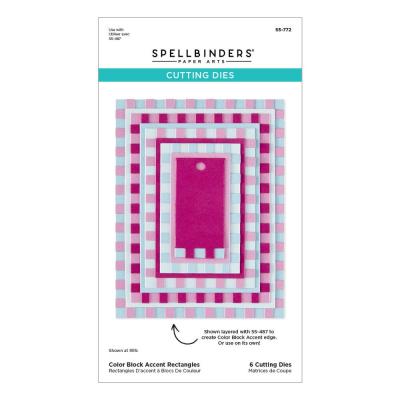 Spellbinders Midnight Mischief Etched Dies - Color Block Accent Rectangles