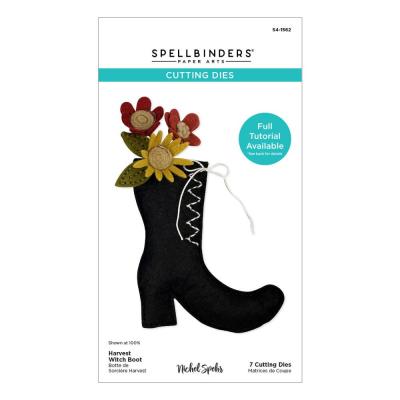 Spellbinders Halloween Felt Stitch & Create Felt Etched Dies - Harvest Witch Boot