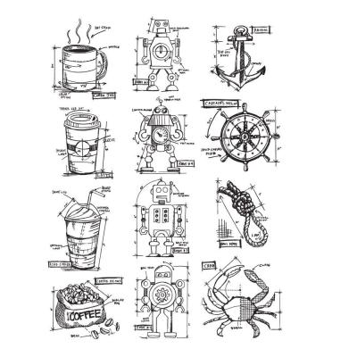 Stampers Anonymous Tim Holtz Stempel - Mini Blueprints 9