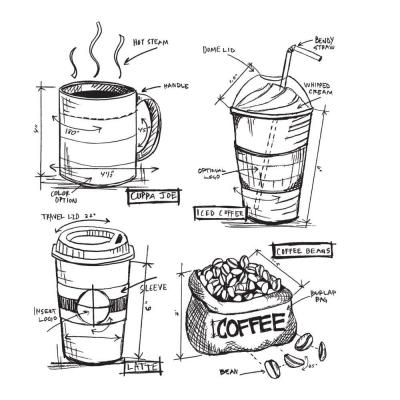 Stampers Anonymous Tim Holtz Stempel - Fresh Brewed Blueprint