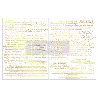 Prima Marketing Re-Design Middy Foil Transfers - Kacha Gilded Noel Script