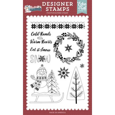 Echo Park Wonderful Winter Days Stempel - Fair Isle Border