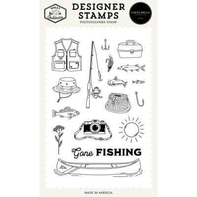 Carta Bella Great Outdoors Stempel - Fishing Icons