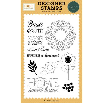 Carta Bella Home Sweet Home Stempel - Floral Wreath