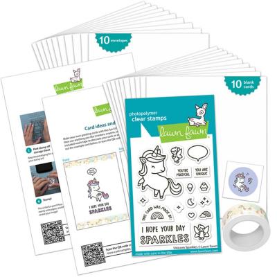 Lawn Fawn Unicorn Sparkles Kids Cardmaking Kit Mini