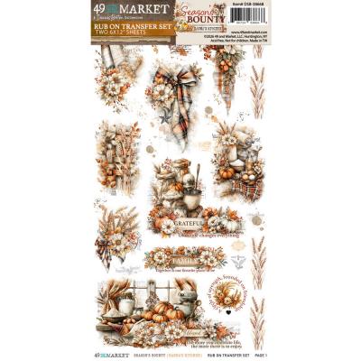 49 and Market Season's Bounty - Nanna's Kitchen Rub-on Transfer