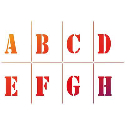 Alphabet & Zahlen - 5-teiliges Schablonenset DIN A4