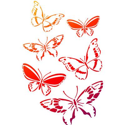 Schmetterlinge - Universelle DIN A4 Schablonen