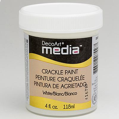 Mixed Media Crackle Paint Weiß