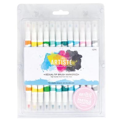 Dual Brush Marker Set in Pastellfarben