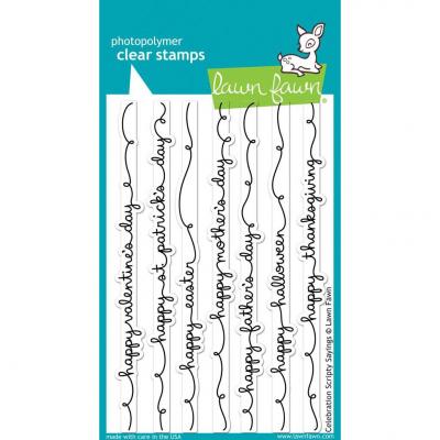 Lawn Fawn Clear Stamps - Celebration Scripty Sayings