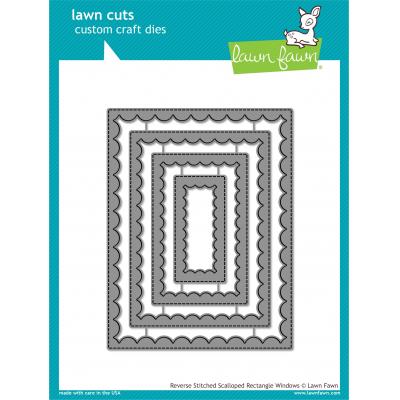 LAwn Fawn Lawn Cuts Reverse Stitched Scalloped Rectangle Windows