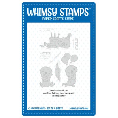 Whimsy Stamps NoFuss Masks - An Otter Birthday