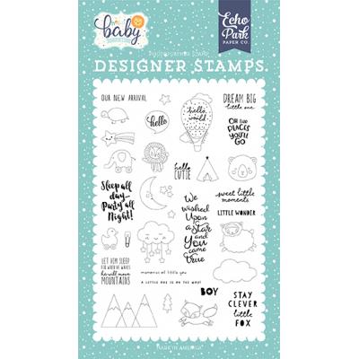 Echo Park Clear Stamps Hello Baby Boy - New Arrival