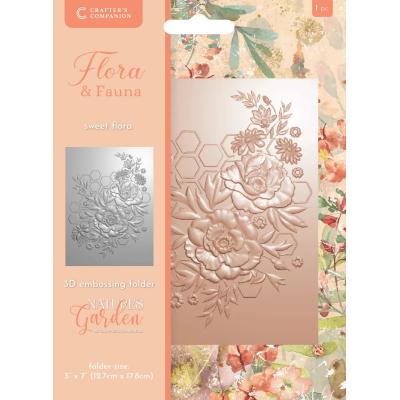 Crafter's Companion Flora & Fauna 3D Embossing Folder - Sweet Flora